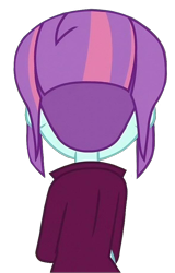 Size: 588x918 | Tagged: safe, edit, edited screencap, screencap, sunny flare, human, equestria girls, g4, background removed, clothes, crystal prep academy uniform, png, rear view, school uniform, shadowbolts, simple background, solo, transparent background