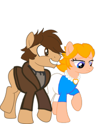 Size: 1795x2065 | Tagged: safe, artist:inventanator, oc, oc only, oc:jack starstruck, oc:willa, earth pony, pony, 2024 community collab, derpibooru community collaboration, duo, simple background, transparent background