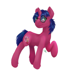 Size: 2300x2500 | Tagged: safe, artist:thefluffyvixen, oc, oc only, oc:narrator007, 2024 community collab, derpibooru community collaboration, glasses, simple background, solo, transparent background