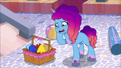 Size: 1920x1080 | Tagged: safe, screencap, hitch trailblazer, izzy moonbow, misty brightdawn, pipp petals, sparky sparkeroni, sunny starscout, zipp storm, dragon, earth pony, pegasus, pony, unicorn, g5, heavy is the mane that wears the fruit crown, my little pony: tell your tale, spoiler:g5, spoiler:my little pony: tell your tale, spoiler:tyts02e02, :o, adorapipp, adorazipp, alternate hairstyle, animated, baby, baby dragon, beach ball, cute, female, hat, hitchbetes, izzybetes, magic, male, mane five, mane six (g5), mare, mistybetes, open mouth, rebirth misty, solo, sound, sparkybetes, stallion, starry eyes, sunnybetes, webm, wingding eyes