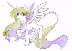 Size: 3508x2480 | Tagged: safe, artist:tabithaqu, oc, oc only, alicorn, pony, alicorn oc, horn, simple background, solo, white background, wings