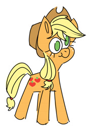 Size: 749x1000 | Tagged: safe, artist:kaf1l, applejack, earth pony, pony, g4, simple background, solo, white background