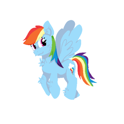 Size: 500x500 | Tagged: safe, artist:only_digi, rainbow dash, g4, simple background, solo, white background