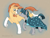 Size: 2600x2000 | Tagged: safe, artist:altruistartist, stygian, sunburst, pony, unicorn, fanfic:reward prefers risk, g4, accessory swap, cloak, clothes, duo, fanfic art, gay, glasses, high res, male, shipping, stallion, styburst, sunburst's cloak, sunburst's glasses