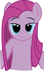 Size: 3528x5729 | Tagged: safe, artist:retroponybro, pinkie pie, earth pony, semi-anthro, g4, female, human shoulders, inkscape, long mane, looking at you, mare, pinkamena diane pie, simple background, smiling, smiling at you, solo, transparent background, vector