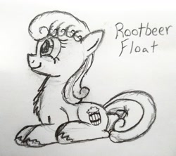 Size: 3515x3120 | Tagged: safe, artist:dhm, oc, oc:rootbeer float, pony, high res, monochrome, secret santa, sketch, solo, traditional art