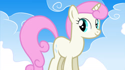 Size: 1920x1080 | Tagged: safe, editor:luckydog416, twinkleshine, pony, unicorn, g4, cloud, female, mare, sky, solo