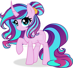 Size: 600x562 | Tagged: safe, artist:kojibiose, oc, pony, unicorn, g4, female, magical lesbian spawn, mare, offspring, parent:mistmane, parent:twilight sparkle, simple background, solo, transparent background