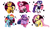 Size: 6618x3784 | Tagged: safe, artist:kittyrosie, part of a set, applejack, fluttershy, pinkie pie, rainbow dash, rarity, twilight sparkle, alicorn, earth pony, pegasus, pony, unicorn, g4, :p, alternate hairstyle, boots, choker, chokerarity, chokerdash, chokerjack, chokerpie, chokershy, chokertwi, clothes, cute, dashabetes, diapinkes, ear piercing, earring, eyes closed, eyeshadow, female, goth, hair over one eye, heart, hoodie, jackabetes, jewelry, leg warmers, makeup, mane six, mare, necklace, one eye closed, open mouth, piercing, pinkamena diane pie, raised hoof, raised leg, raribetes, shoes, shyabetes, simple background, socks, spiked choker, striped socks, tank top, tattoo, tongue out, twiabetes, twilight sparkle (alicorn), white background, wink, wristband