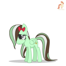 Size: 1500x1500 | Tagged: safe, artist:r4hucksake, oc, oc:choco mint, pegasus, pony, g4, blushing, female, filly, foal, simple background, transparent background
