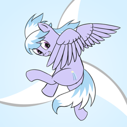 Size: 1620x1620 | Tagged: safe, artist:frilanka, cloudchaser, pegasus, pony, g4, flying, simple background, solo, sonic adventure, sonic the hedgehog (series), spread wings, wings