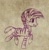Size: 137x141 | Tagged: source needed, safe, artist:nicole gauss, zebra, g3, g3.5, g4, concept art, cutie mark, solo, unnamed character, unnamed zebra, what could have been