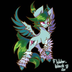 Size: 1080x1080 | Tagged: safe, artist:flower-black, oc, oc:flower black, pegasus, disguise, disguised changeling, solo