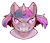 Size: 696x602 | Tagged: safe, artist:cold-blooded-twilight, twilight sparkle, cold blooded twilight, g4, blushing, fangs, glowing, glowing eyes, looking at you, simple background, smiling, solo, transparent background