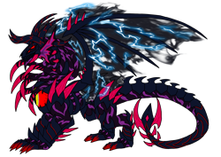 Size: 1414x1000 | Tagged: safe, artist:zetikoopa, demon, dragon, demonic, eye, male, rainbow of darkness, simple background, solo, tentacles, transparent background