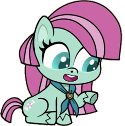 Size: 306x309 | Tagged: safe, artist:luckydog416, edit, edited screencap, screencap, minty (g4), earth pony, pony, all that jitters, g4, g4.5, my little pony: pony life, background removed, female, mare, not a vector, open mouth, simple background, solo, transparent background