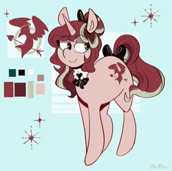 Size: 2803x2792 | Tagged: safe, artist:urbanqhoul, oc, oc only, pony, unicorn, high res, horn, reference sheet, solo, unicorn oc