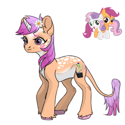 Size: 1080x1080 | Tagged: safe, artist:misty-periwinkle, scootaloo, sweetie belle, oc, pony, unicorn, g4, leonine tail, magical lesbian spawn, oc focus, offspring, parent:scootaloo, parent:sweetie belle, parents:scootabelle, simple background, tail, transparent background