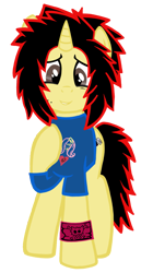 Size: 1201x2141 | Tagged: safe, artist:flutteryaylove, oc, oc only, oc:lusshy aragrev, 2024 community collab, derpibooru community collaboration, clothes, shirt, simple background, smiling, solo, transparent background