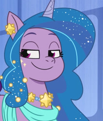 Size: 1001x1179 | Tagged: safe, screencap, izzy moonbow, pony, unicorn, crystal ball (episode), g5, my little pony: tell your tale, spoiler:g5, spoiler:my little pony: tell your tale, spoiler:tyts01e68, female, mare, smiling, smug