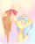 Size: 2422x3001 | Tagged: safe, artist:coco-drillo, oc, oc only, oc:cocodrillo, oc:dex, earth pony, pony, unicorn, bust, chest fluff, clothes, codex, couple, ear fluff, eyes closed, floppy ears, gradient background, kissing, long mane, looking at each other, looking at someone, mare oc, messy mane, nose kiss, scar, scarf, stallion oc, upside down