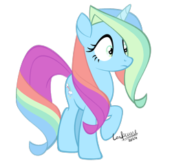 Size: 1438x1361 | Tagged: safe, artist:leaficun3, oc, oc:rainbow falls, pony, unicorn, female, mare, simple background, solo, transparent background