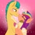 Size: 1152x1152 | Tagged: safe, artist:sunny_bun, hitch trailblazer, sunny starscout, earth pony, g5, boop, cute, daaaaaaaaaaaw, duo, duo male and female, eyes closed, female, male, mane stripe sunny, mare, noseboop, ship:starblazer, shipping, stallion, straight, unshorn fetlocks