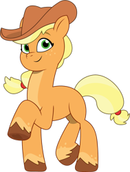 Size: 961x1270 | Tagged: safe, artist:prixy05, applejack, earth pony, pony, g4, g5, my little pony: tell your tale, female, g4 to g5, generation leap, mare, simple background, solo, transparent background, vector