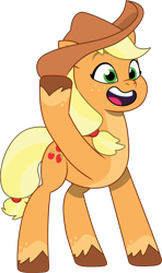 Size: 782x1318 | Tagged: safe, artist:prixy05, applejack, earth pony, pony, g4, g5, my little pony: tell your tale, female, g4 to g5, generation leap, mare, simple background, solo, transparent background, vector