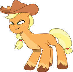 Size: 1137x1125 | Tagged: safe, artist:prixy05, applejack, earth pony, pony, g4, g5, my little pony: tell your tale, female, g4 to g5, generation leap, mare, palindrome get, simple background, solo, transparent background, vector
