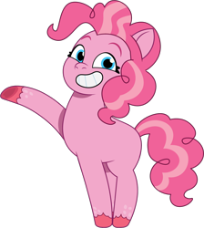 Size: 1034x1155 | Tagged: safe, artist:prixy05, pinkie pie, earth pony, pony, g4, g5, my little pony: tell your tale, female, g4 to g5, generation leap, mare, simple background, solo, tell your tale accurate, transparent background, vector