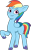 Size: 765x1250 | Tagged: safe, artist:prixy05, rainbow dash, pegasus, pony, g4, g5, my little pony: tell your tale, concave belly, female, g4 to g5, generation leap, mare, simple background, slender, solo, thin, transparent background, vector, wings