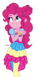 Size: 1280x2543 | Tagged: safe, artist:svguev, pinkie pie, human, equestria girls, equestria girls specials, g4, my little pony equestria girls: better together, my little pony equestria girls: sunset's backstage pass, clothes, female, music festival outfit, simple background, smiling, solo, transparent background