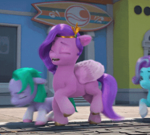 [animated,cute,earth pony,female,filly,foal,g5,group,mare,pegasus,pony,safe,screencap,unicorn,wings,height difference,age difference,quartet,adorable distress,folded wings,spoiler:g5,standing on two hooves,adorapipp,pipp petals,maretime bay,pippsqueaks,my little pony: make your mark,spoiler:my little pony: make your mark,seashell (g5),glory (g5),my little pony: make your mark chapter 2,spoiler:my little pony: make your mark chapter 2,peach fizz,have you seen this dragon?,glorydorable,shellabetes,pippsqueak trio,peachsweet,spoiler:mymc02e08]