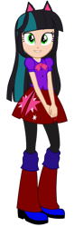 Size: 420x1280 | Tagged: safe, artist:mm45y, oc, oc only, equestria girls, g4, boots, clothes, equestria girls-ified, high heel boots, recolor, shirt, shoes, simple background, skirt, solo, trace, transparent background