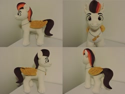 Size: 1597x1199 | Tagged: safe, artist:little-broy-peep, rocky riff, pegasus, pony, g5, irl, jewelry, male, multiple views, necklace, photo, plushie, solo, stallion