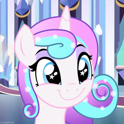 Size: 2000x2000 | Tagged: safe, artist:lovinglypromise, oc, oc only, oc:lovely promise, pony, female, mare, not flurry heart, offspring, parent:princess cadance, parent:shining armor, parents:shiningcadance, smiling, solo, starry eyes, wingding eyes