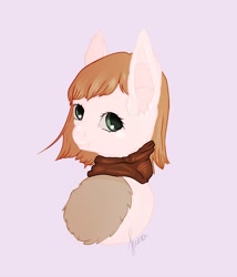 Size: 3000x3500 | Tagged: safe, artist:lunayourlife, oc, oc only, pony, g4, clothes, female, fluffy, green eyes, high res, looking at you, scarf, simple background