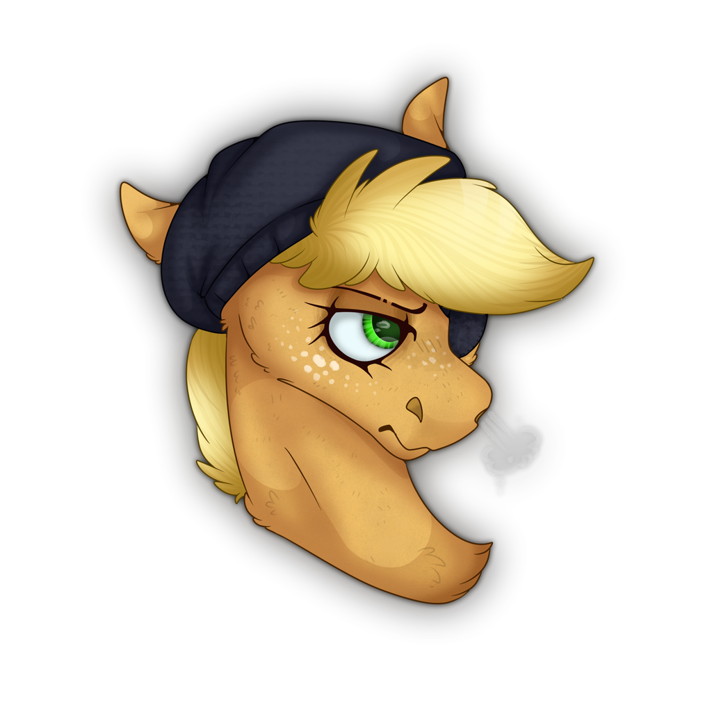 Safe Artist Molars Applejack Earth Pony G Bust Chest