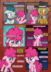 Size: 1920x2715 | Tagged: safe, artist:alexdti, cloudy quartz, igneous rock pie, pinkie pie, earth pony, pony, comic:how we met, g4, comic, dialogue, female, filly, filly pinkie pie, younger