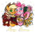 Size: 1215x1111 | Tagged: safe, artist:tttthunderbolt, applejack, pinkie pie, earth pony, pony, g4, blonde hair, christmas, cute, diapinkes, female, grin, holiday, jackabetes, lesbian, orange coat, pink coat, pink hair, ship:applepie, shipping, simple background, smiling, transparent background