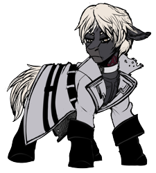 Size: 1944x2160 | Tagged: safe, artist:brainiac, oc, oc:waters, earth pony, pony, final fantasy, final fantasy xiv, male, ponified, simple background, solo, stallion, thancred waters, transparent background