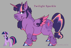 Size: 4080x2772 | Tagged: safe, artist:dragao_tecnologia, twilight sparkle, alicorn, pony, g4, alternate hairstyle, redesign, twilight sparkle (alicorn)