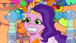 Size: 3072x1727 | Tagged: safe, screencap, pipp petals, pegasus, pony, g5, heavy is the mane that wears the fruit crown, my little pony: tell your tale, spoiler:g5, spoiler:my little pony: tell your tale, angry, female, gritted teeth, mare, solo, teeth