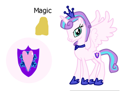 Size: 800x600 | Tagged: safe, artist:princessstar022, princess flurry heart, alicorn, pony, g4, base used, concave belly, crown, female, hoof shoes, jewelry, mare, older, older flurry heart, peytral, princess shoes, regalia, simple background, slender, solo, spread wings, thin, white background, wings