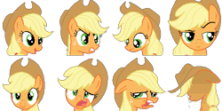 Size: 576x288 | Tagged: safe, artist:scootaloormayfly, earth pony, pony, g4, angry, applejack is best facemaker, cigarette, confused, ears back, eyebrows, face, faic, looking at you, looking down, pixel art, raised eyebrow, rpg maker, simple background, smiling, smiling at you, smoking, sprite, sprite sheet, transparent background
