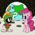 Size: 894x894 | Tagged: safe, artist:tere35, pinkie pie, alien, earth pony, pony, g4, crossover, earth, female, looney tunes, male, martian, marvin the martian, question mark, space, warner brothers