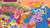 Size: 3072x1727 | Tagged: safe, screencap, autumn skies, elderberry blossom, izzy moonbow, minty skylark, paisley bluebell, earth pony, pegasus, pony, unicorn, g5, heavy is the mane that wears the fruit crown, my little pony: tell your tale, spoiler:g5, spoiler:my little pony: tell your tale, eyes closed, female, magic, mare, open mouth, open smile, smiling, solo focus, telekinesis