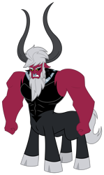 Size: 2547x4262 | Tagged: safe, artist:mlgtrap, lord tirek, centaur, taur, g4, antagonist, cloven hooves, human face, male, nose piercing, piercing, simple background, solo, transparent background, vector
