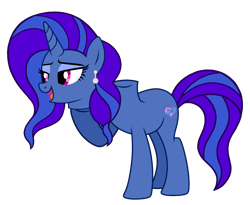 Size: 2688x2208 | Tagged: safe, artist:motownwarrior01, oc, oc only, dullahan, pony, unicorn, detachable head, disembodied head, ear piercing, earring, eyeshadow, female, headless, hoof hold, horn, jewelry, makeup, mane, mare, modular, piercing, simple background, smiling, solo, tail, transparent background